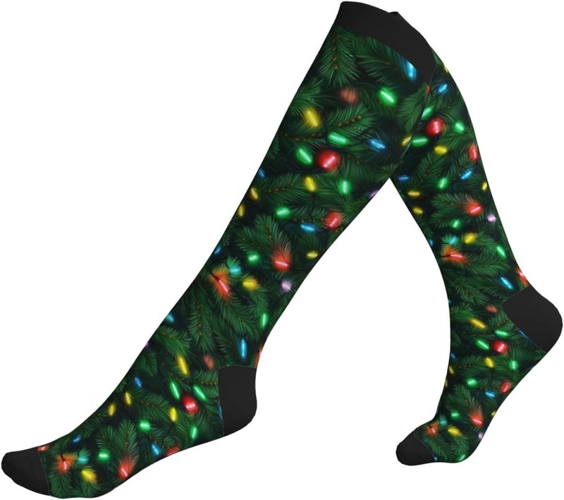 thmnj Compression Socks Knee High Support Socks for Women Men Circulation Stockings for Athletic Running Cycling Flying - Image 5